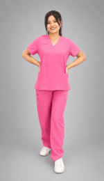 Pantalón Médico Cargo Rosado Premium para Mujer