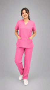 Pantalón Médico Cargo Rosado Premium para Mujer