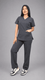 Uniforme Médico Gris Grafito Premium para Mujer