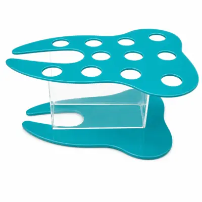 Porta Resinas de Acrílico con Forma de Muela para Consultorio Dental